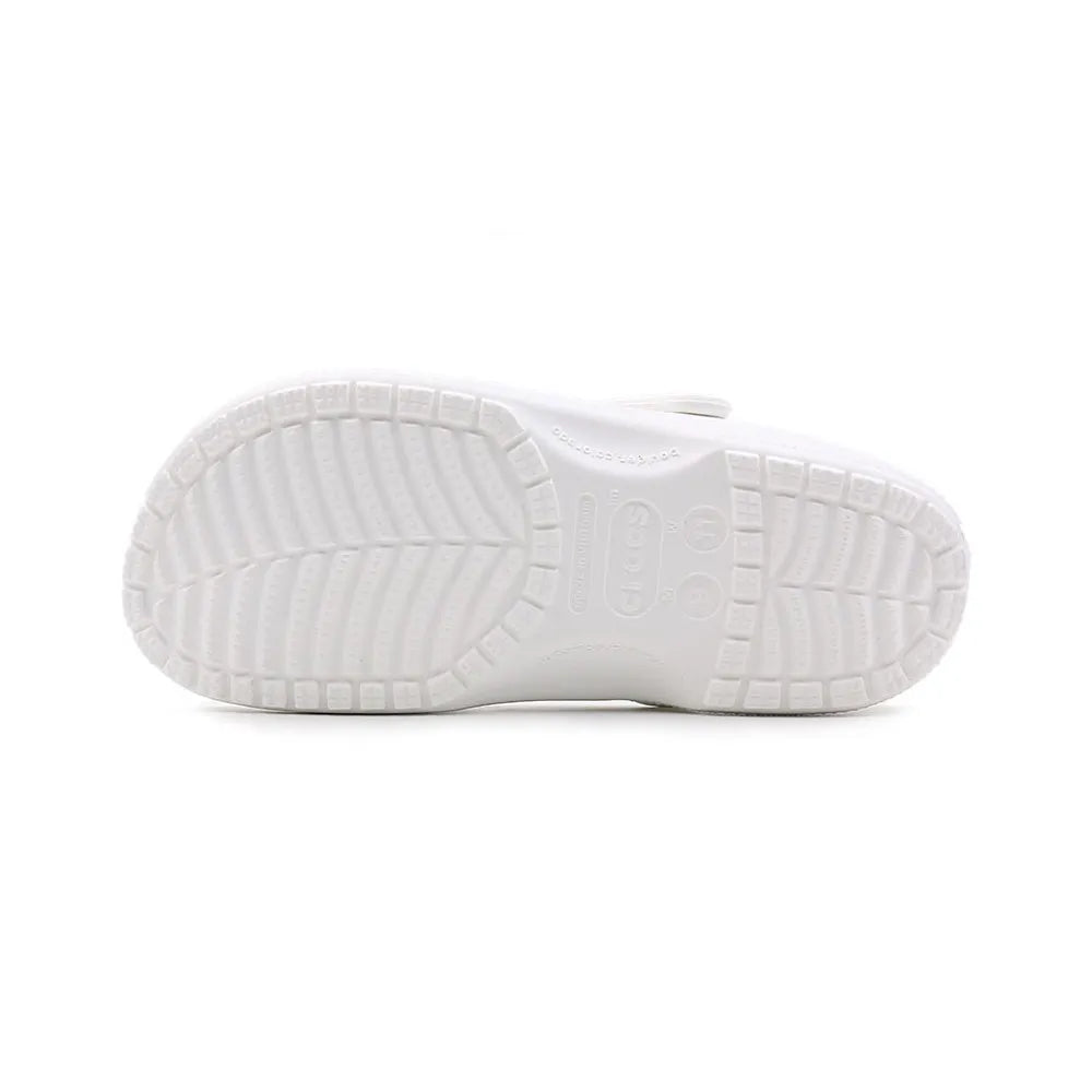 Crocs Classic Clog: New Casual and Versatile Outdoor Sandals with 2 cm Heels — Unisex, White 10001-100