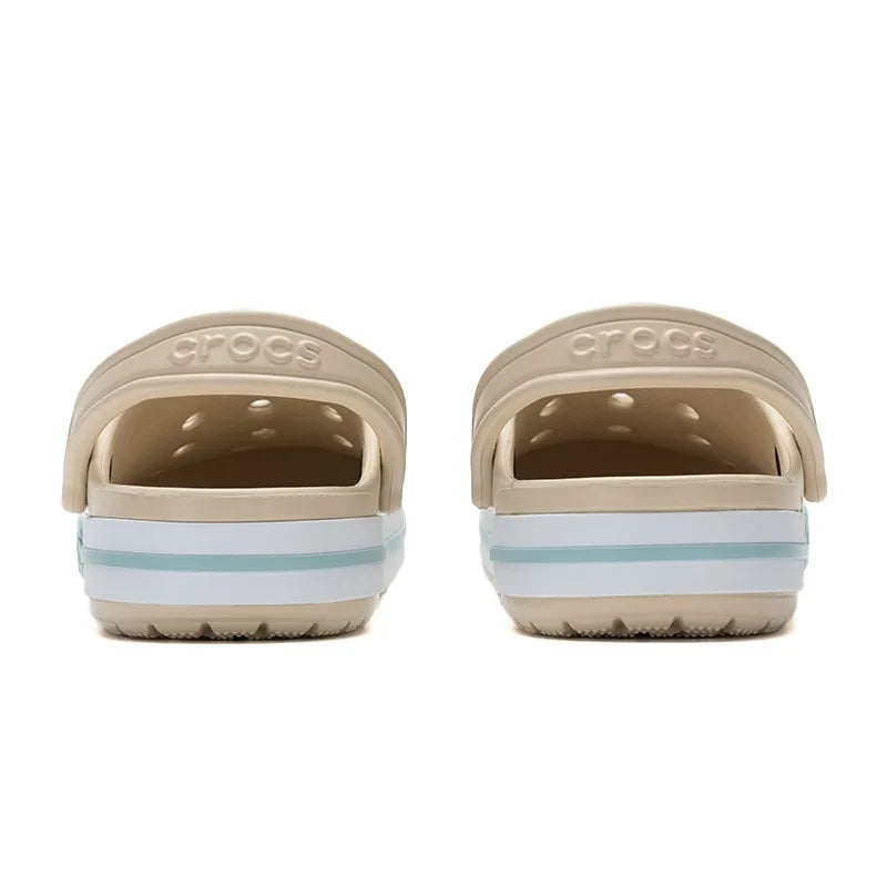 Crocs Bayaband Bayaband Two-Tone Casual Outdoor Sandals with Patchwork Design, 3 cm Low Heel, Unisex, Beige 205089-1LI