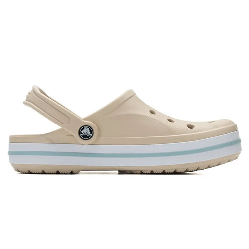 Crocs Bayaband Bayaband Two-Tone Casual Outdoor Sandals with Patchwork Design, 3 cm Low Heel, Unisex, Beige 205089-1LI